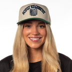 Attack on Titan Adult Scout Regiment Embroidered Snapback Hat for Men and Women Beige