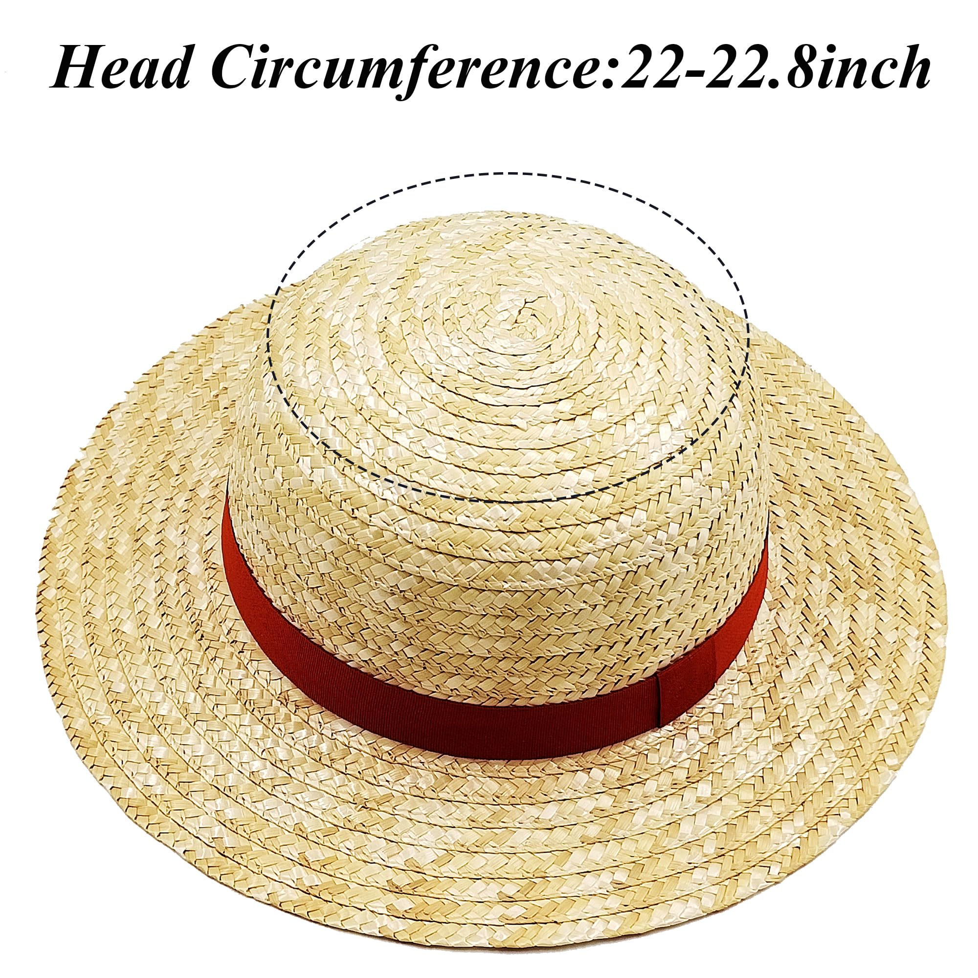 Memfish Straw Hat Halloween Party Yellow Strawhats with String Summer Beach Hats Performance Props for Youth Men Women