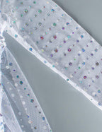 Luxury Princess Dress Costumes with Shining Long Cape Girls Birthday Party