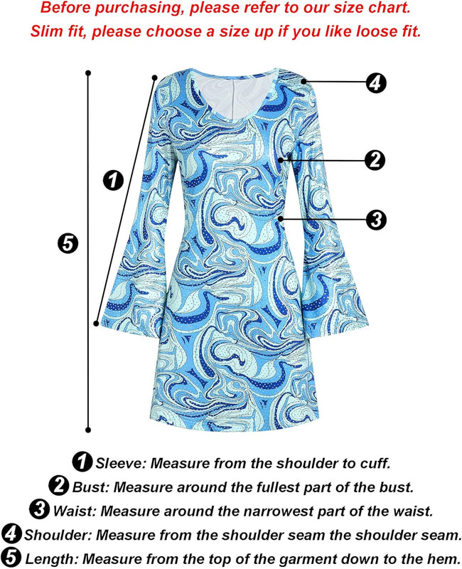 70s Disco Outfit Women, 7 PCS 70's Disco Dress Costume Hippie Clothes Accessories Jewelry Halloween Main Image