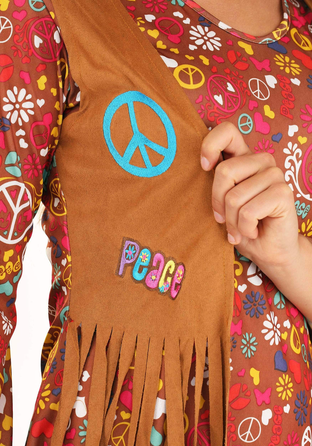 Fun World womens Peace Love Hippie Costume Adult, Multi, Small US