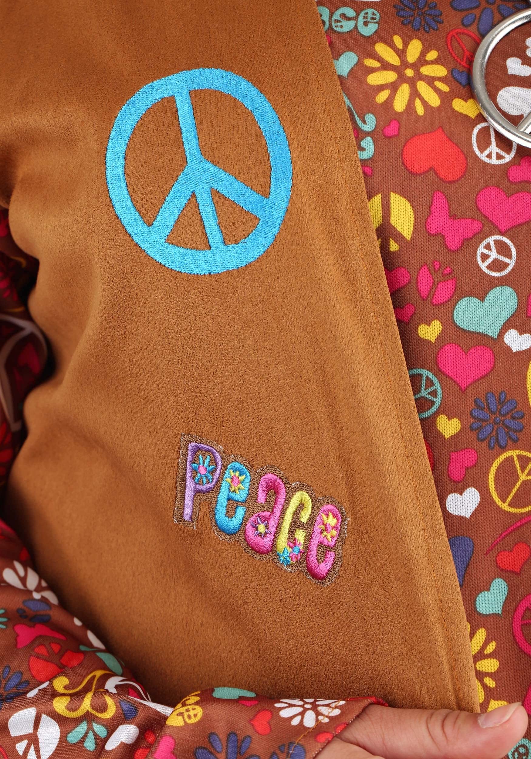 Fun World womens Peace Love Hippie Costume Adult, Multi, Small US