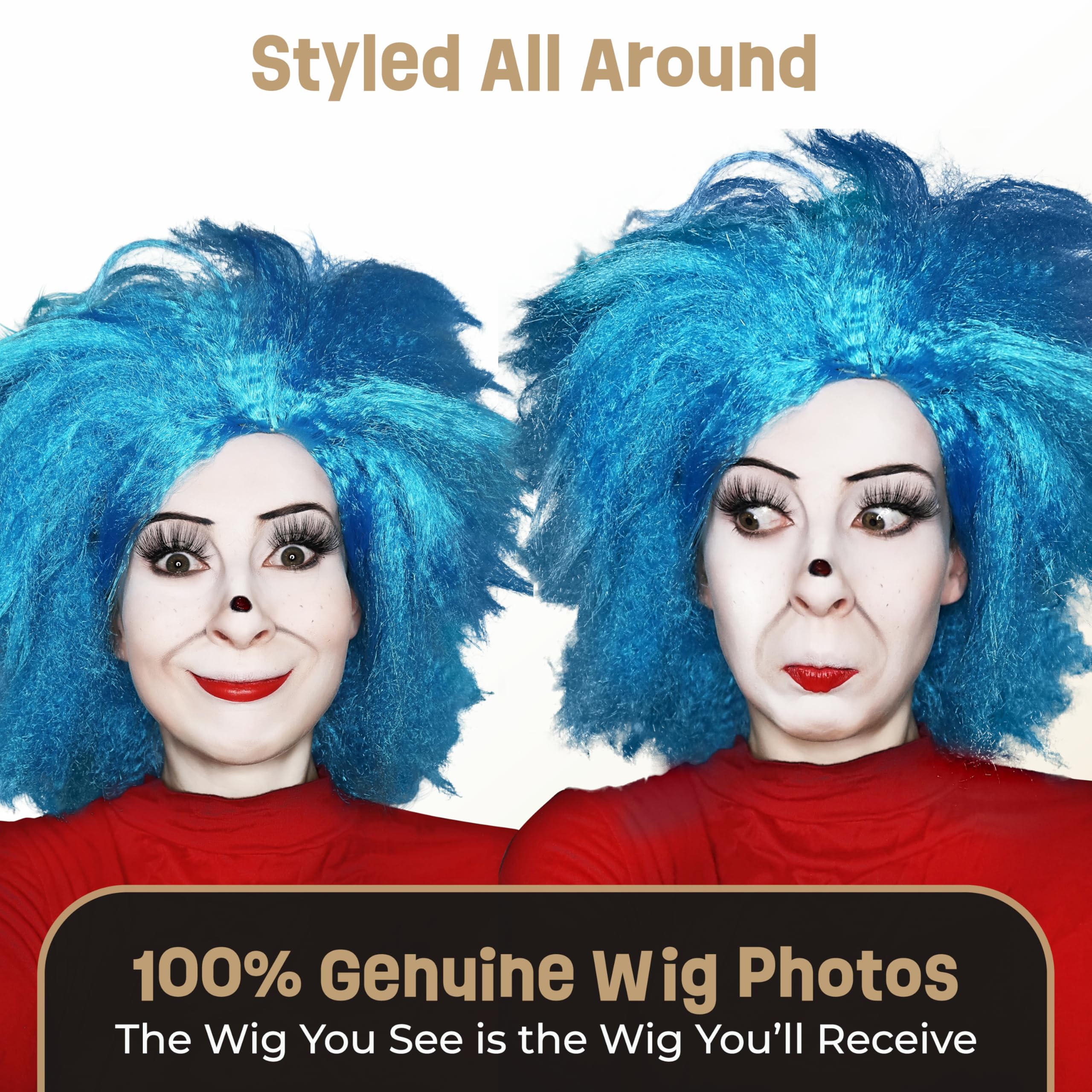 ALLAURA Compatible with Sonny Bono Wig – 60s 70s Men’s Short Brown Wig + Mustache for Hippie, Singer, TV Star, Cop, Detective Costumes – Liberty Duo, Limu & Doug, Uncle Rico, Retro Halloween Outfit