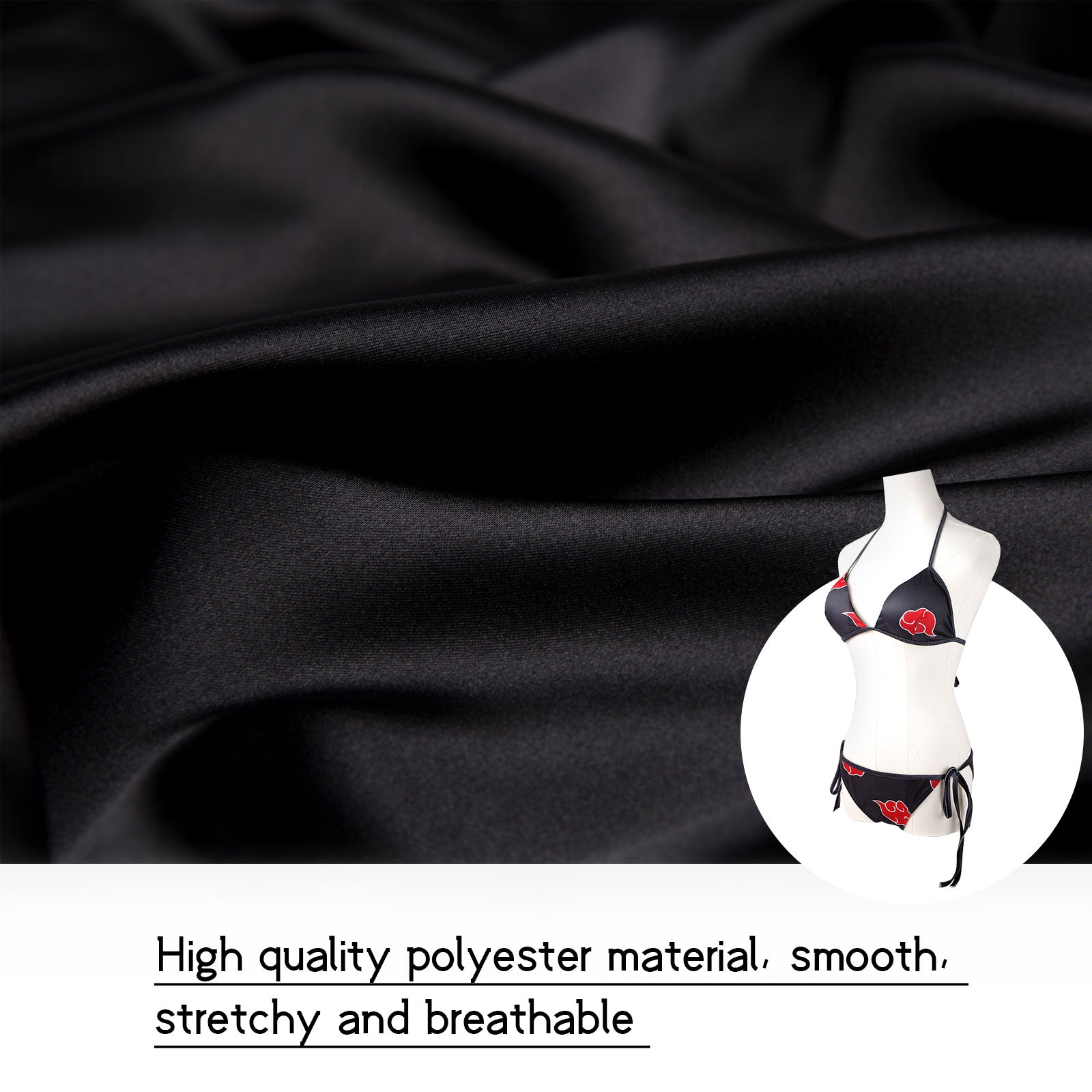 Womens Anime Bikini Swimsuit Cosplay Bathing Suit Japanese Cartoon Swimwear Rave Outfit