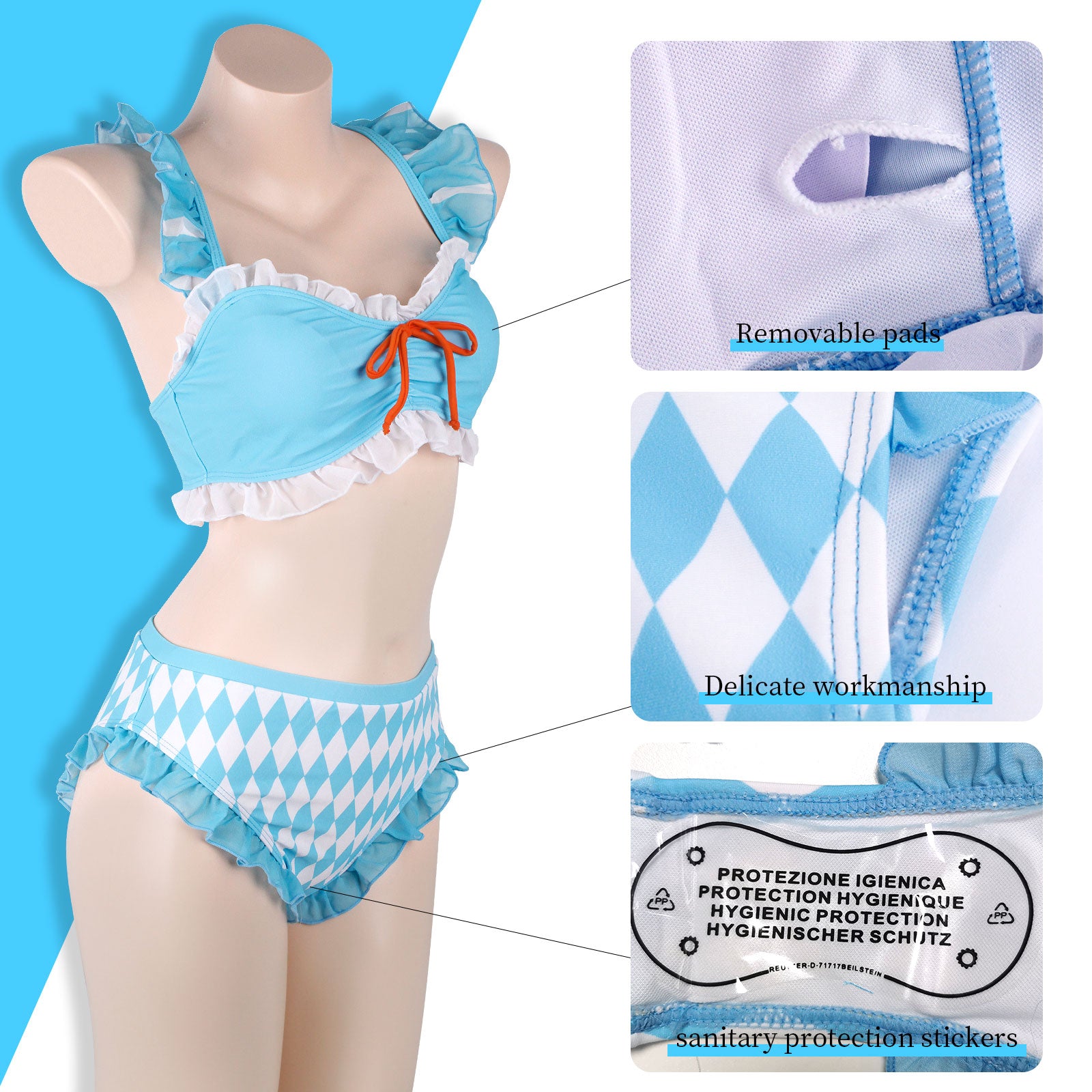 Women One Piece Swimsuit Bathing Swimwear Bodysuit Goth Cute Style