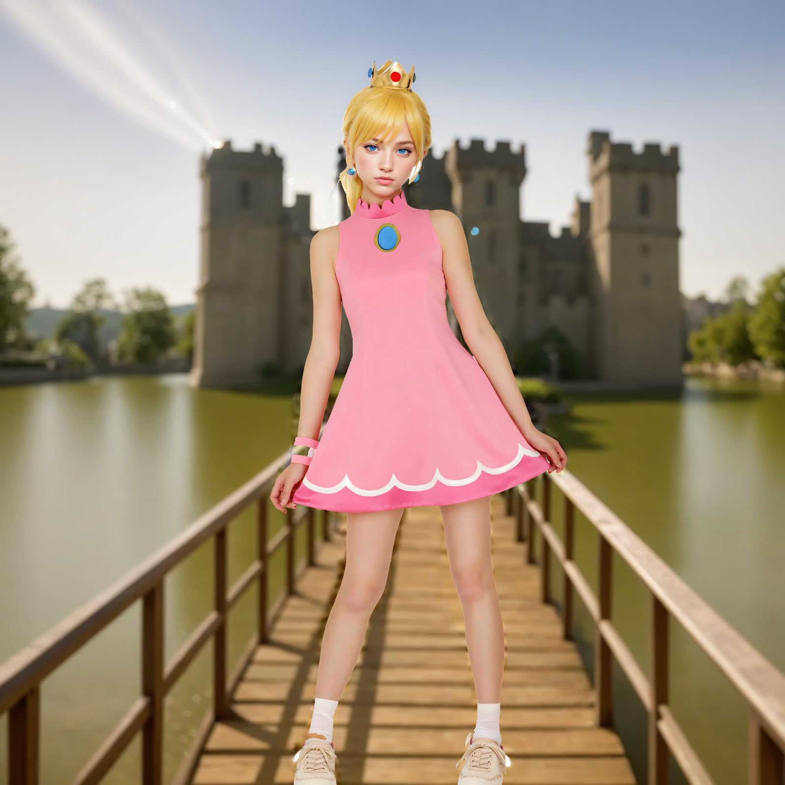 miccostumes Women's Princess Tennis Dress Cosplay Costume with Crown