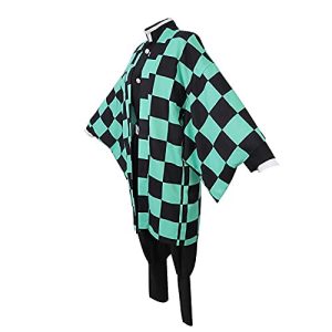 Rarashik Anime Cosplay Costume Mens Kimono Outfit Halloween party costume (S, Tanjirou)