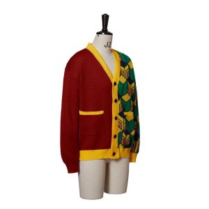 Anime Demon Tomioka Giyuu Costume Giyuu Cardigan Sweater Giyuu Knitted Jacket Coat-S/M
