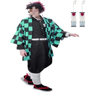 Moalioi Anime Cosplay Costume Kimono Halloween Women Men's Set Accessories