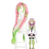 Jodiss Anime long pink and green Wig for Women, Halloween Costume Party Cosplay Wig
