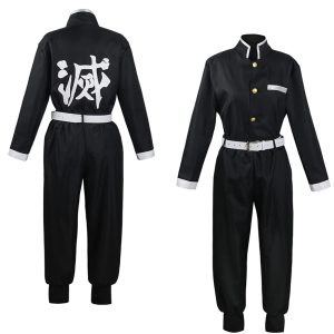 Mens Cosplay Costume Japanese Anime Cosplay Black Team Uniform Kimonos Outfit (-XLarge-, Black)