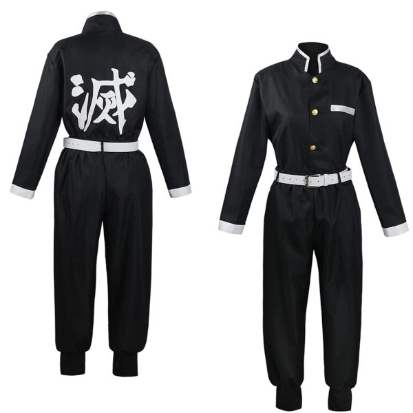 Mens Cosplay Costume Japanese Anime Cosplay Black Team Uniform Kimonos Outfit (-XLarge-, Black) - Image 5