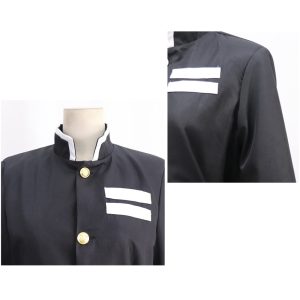 Mens Cosplay Costume Japanese Anime Cosplay Black Team Uniform Kimonos Outfit (-XLarge-, Black)