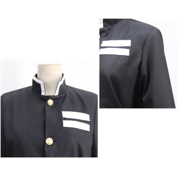 Mens Cosplay Costume Japanese Anime Cosplay Black Team Uniform Kimonos Outfit (-XLarge-, Black) - Image 3