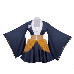 1791's lady Kamado Tanjirou Cosplay Costume Kimono Halloween Party Cosplay Outfit (Hashibira Inosuke, XS)