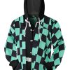 Baycon Green Hoodies Cosplay Costume Zip up Jacket Sweatshirt Top