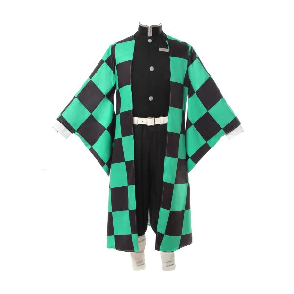 CR ROLECOS Tanjirou Kamado Cosplay Costume for Tanjiro Cosplay Kimono Outfit Uniform Suit Halloween M