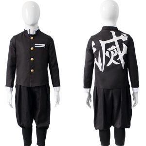 VZQI Halloween Cosplay Costumes Kamado Tanjir Kids Anime Kimono Halloween Green Cloak L