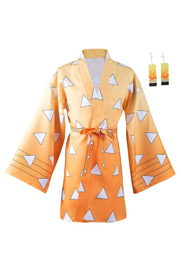 Haydory Agatsuma Zenitsu Cloak Cape Cosplay Costume Zenitsu Cosplay Kimono Cloak BathRobe Cardigan Halloween Suit Men Women… - Image 4