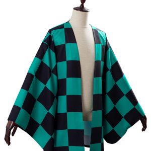 Adult Tanjirou Robes Kimetsu Cosplay Costume Kimono Cape Men Women Cardigan Top Jacket for Halloween