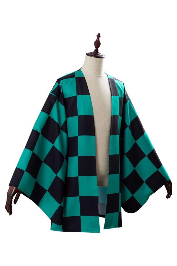 Adult Tanjirou Robes Kimetsu Cosplay Costume Kimono Cape Men Women Cardigan Top Jacket for Halloween - Image 4