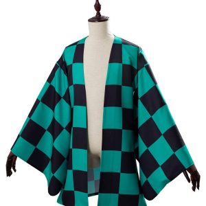 Adult Tanjirou Robes Kimetsu Cosplay Costume Kimono Cape Men Women Cardigan Top Jacket for Halloween