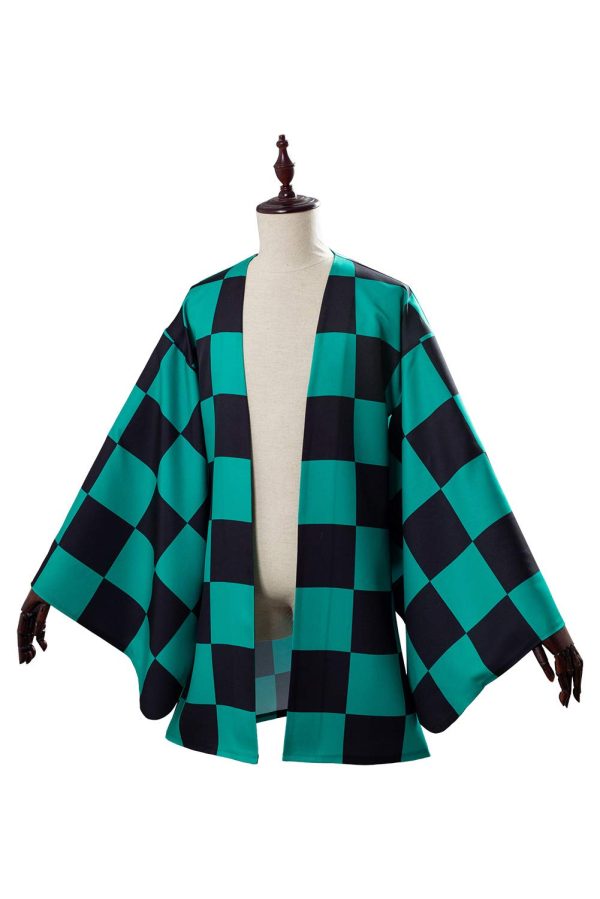 Adult Tanjirou Robes Kimetsu Cosplay Costume Kimono Cape Men Women Cardigan Top Jacket for Halloween - Image 6