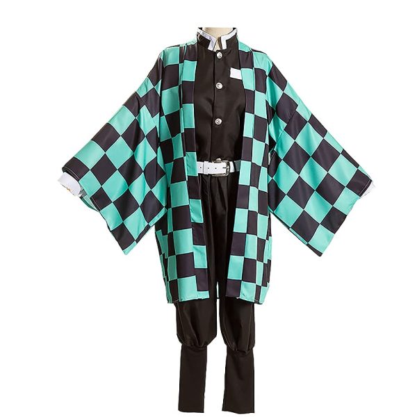 Rarashik Anime Cosplay Costume Mens Kimono Outfit Halloween party costume (S, Tanjirou) - Image 5