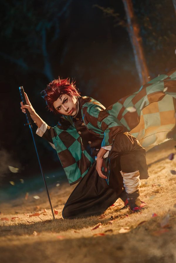 CR ROLECOS Tanjirou Kamado Cosplay Costume for Tanjiro Cosplay Kimono Outfit Uniform Suit Halloween M - Image 6