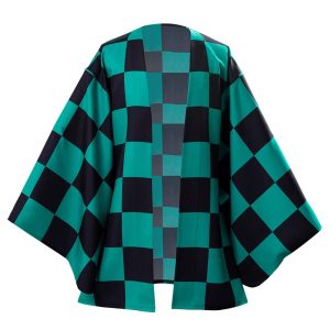 Adult Tanjirou Robes Kimetsu Cosplay Costume Kimono Cape Men Women Cardigan Top Jacket for Halloween
