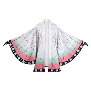 Haydory Womens Kochou Shinobu Cosplay Shinobu Kimono Cloak Cape Costume Fancy Dress Halloween suit for Adult Women Girl…