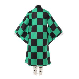 CR ROLECOS Tanjirou Kamado Cosplay Costume for Tanjiro Cosplay Kimono Outfit Uniform Suit Halloween M