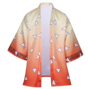 ACEFAST INC Zenitsu Tanjiro Cosplay Costume Outfit Robe Costume Anime Jackets