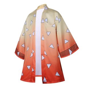 ACEFAST INC Zenitsu Tanjiro Cosplay Costume Outfit Robe Costume Anime Jackets