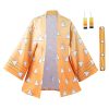 Haydory Agatsuma Zenitsu Cloak Cape Cosplay Costume Zenitsu Cosplay Kimono Cloak BathRobe Cardigan Halloween Suit Men Women…