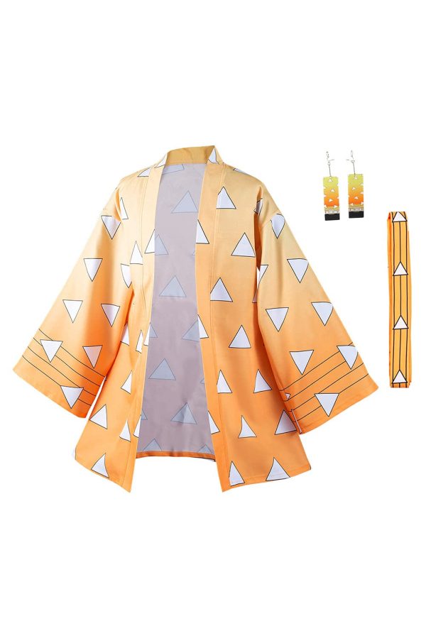 Haydory Agatsuma Zenitsu Cloak Cape Cosplay Costume Zenitsu Cosplay Kimono Cloak BathRobe Cardigan Halloween Suit Men Women… - Image 6