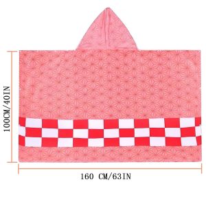 Juejuezi Hooded Wearable Blanket Hoodie Throw Blanket Cloak Cosplay Costume Shawl Wrap Nap Quilt 160x100 cm/63x40in(Pink,One Size)