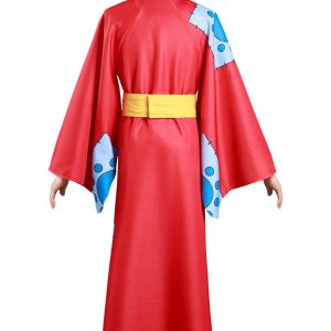 ulesoke Adult Cosplay Costume Anime Kimono Printed Cloak Robe Belt Halloween Outfits for Men Anime Fans Lovers