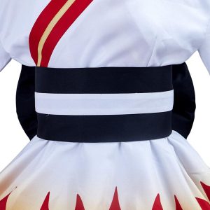 BYHai Demon Slayer Rengoku Kyoujurou Cosplay Costume Japanese Anime Lolita Kimono Maid Cosplay Uniform Dress Outfit Adult L, Multicolored