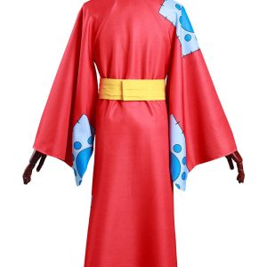 ulesoke Adult Cosplay Costume Anime Kimono Printed Cloak Robe Belt Halloween Outfits for Men Anime Fans Lovers