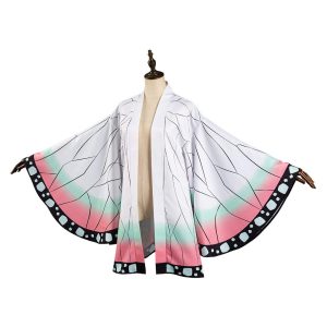 Haydory Womens Kochou Shinobu Cosplay Shinobu Kimono Cloak Cape Costume Fancy Dress Halloween suit for Adult Women Girl…