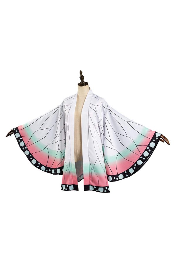 Haydory Womens Kochou Shinobu Cosplay Shinobu Kimono Cloak Cape Costume Fancy Dress Halloween suit for Adult Women Girl… - Image 6