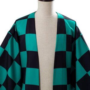 Adult Tanjirou Robes Kimetsu Cosplay Costume Kimono Cape Men Women Cardigan Top Jacket for Halloween