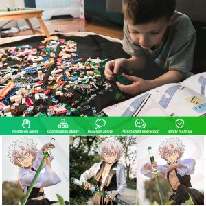 Jorumo Swords Building Sets for Adults and Kids, 39in Shinazugawa Sanemi Sword Building Block with Scabbard and Stand, Anime Building Toy Katana Gift, 788 Pcs