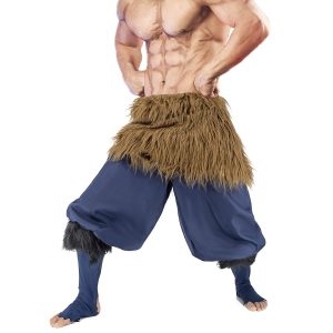 Anime Cosplay Costume for Hashibira Inosuke Pants Fancy Dress Adults Pants Loose of Men Small-Large (Medium)