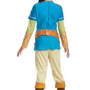 Link Breath Of The Wild Deluxe Costume, Blue, Medium (7-8)