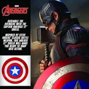 Jazwares MARVEL Boys Captain America 12" Shield, Kids Avengers Halloween Costume Accessory, Child - Officially Licensed Standard