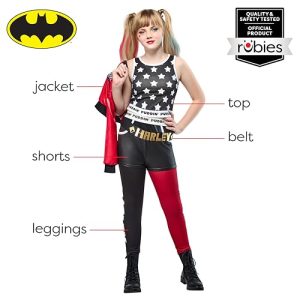 Rubies DC Comics Villains: Harley Quinn Costume for Kids, Girl's Small