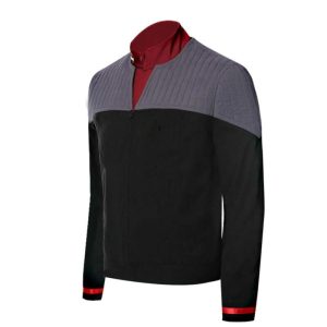 aiweran Star Picard Costume Men's Suit Jacket with Inner Shirt Nemesis Uniform Costume (Black, XL), X-Large