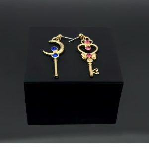 4Pcs Anime Earrings Guardian Star Moon Cat Heart Shaped Dangle Earrings Cosplay Accessories for Women